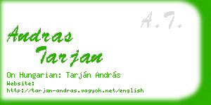 andras tarjan business card